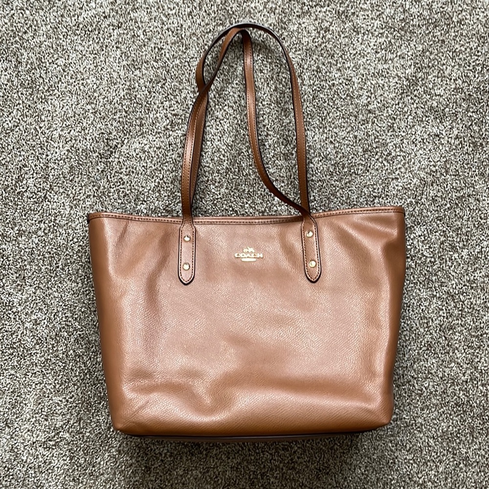 Coach purse.  Tan.  Medium sized.